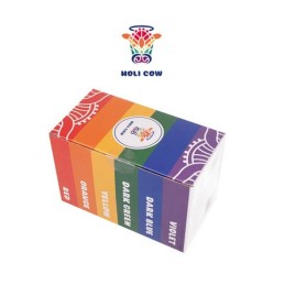 Holi-värijauhesetti 6 x 100g | Holi Cow | Myrkytön ja pestävä