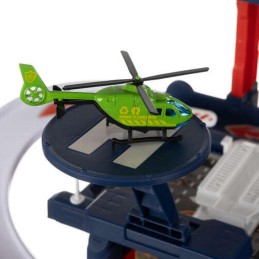 Leikkiparkkitalo 4 tasoa – autot ja helikopteri