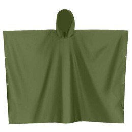Vihreä Sadeponcho 127x100cm | Vedenpitävä sadeviitta neppareilla