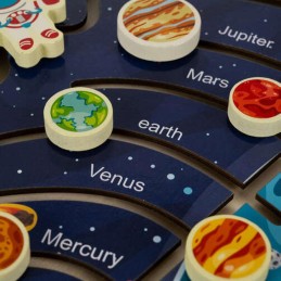 Montessori aurinkokuntapulma – planeettapeli lapsille