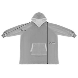 XXL Oversize peittopaita – lämmin peittopaita, harmaa