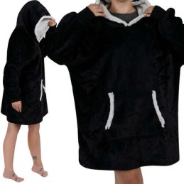 XXL Oversize peittopaita – lämmin peittopaita, musta