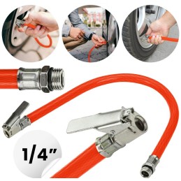 Kompressorin täyttöletku 40 cm | 1/4" kierre | Auto & Pyörä