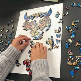 Puinen Pöllö-palapeli 177 palaa | Uniikki ja Värikäs