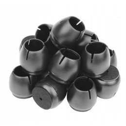 Tuolinjalan Suojat Huovalla 12–16 mm | 16 kpl Musta Setti