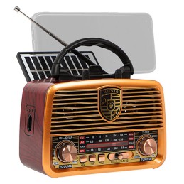 Solar-radio Bluetooth RA10 | Aurinkopaneeli | Powerbank | Retro