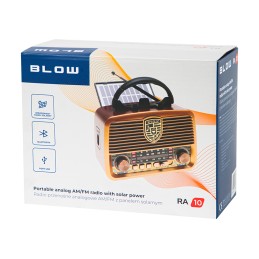 Solar-radio Bluetooth RA10 | Aurinkopaneeli | Powerbank | Retro