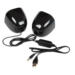 Tietokonekaiuttimet 2.0 MS-24 | USB-virta | 3.5 mm liitäntä