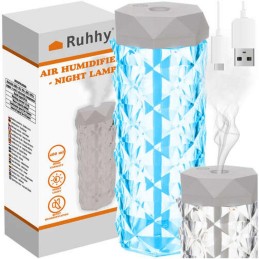 2-in-1 ilmankostutin ja LED-yövalo – ruusuefekti