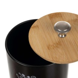 Keittiön säilytyspurkit 4 kpl | 1.5L teräs ja bambu
