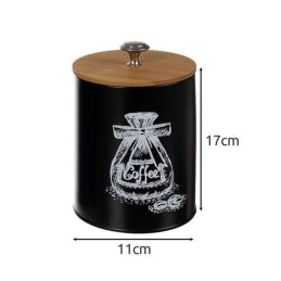 Keittiön säilytyspurkit 4 kpl | 1.5L teräs ja bambu