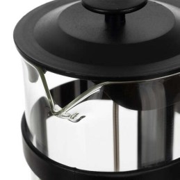 Lasinen teepannu 1 l – mäntä ja terässihti