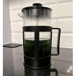 Lasinen teepannu 1 l – mäntä ja terässihti