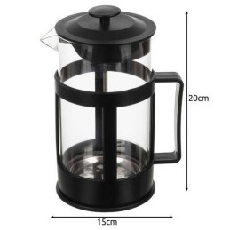 Lasinen teepannu 1 l – mäntä ja terässihti