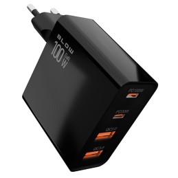 Blow GaN-pikalaturi 100W | QC 3.0 & PD | 2x USB-C & 2x USB-A