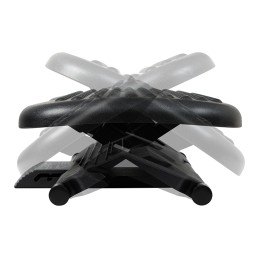 Ergonominen jalkatuki toimistoon | 3 korkeutta | Hierova pinta
