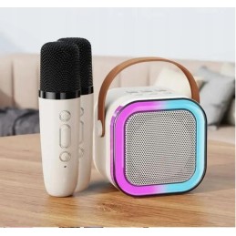 Langaton karaoke-setti | 2 mikrofonia | Bluetooth 5.3 | RGB-valot