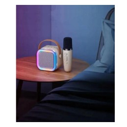Langaton karaoke-setti | 2 mikrofonia | Bluetooth 5.3 | RGB-valot