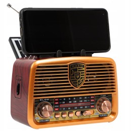 Solar-radio Bluetooth RA10 | Aurinkopaneeli | Powerbank | Retro