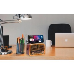 Solar-radio Bluetooth RA10 | Aurinkopaneeli | Powerbank | Retro