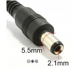 Tupakansytytinkaapeli DC 2,1/5,5mm | 1,5m | LED-valo