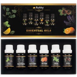 Vesiliukoiset tuoksuöljyt ilmankostuttimeen ja diffuuseriin 6x10ml | aromaterapiasetti lahjalaatikossa