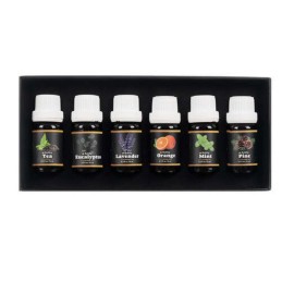Vesiliukoiset tuoksuöljyt ilmankostuttimeen ja diffuuseriin 6x10ml | aromaterapiasetti lahjalaatikossa