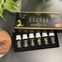 Vesiliukoiset tuoksuöljyt ilmankostuttimeen ja diffuuseriin 6x10ml | aromaterapiasetti lahjalaatikossa