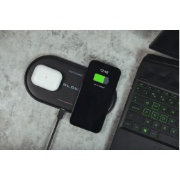 Langaton Tuplalaturi Qi 10W | Lataa kaksi puhelinta samanaikaisesti