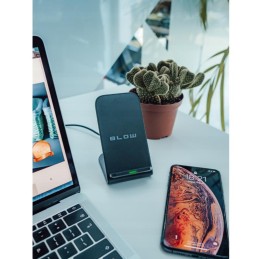 Langaton Qi-latausteline 15W | Pikalataus | Blow | Musta