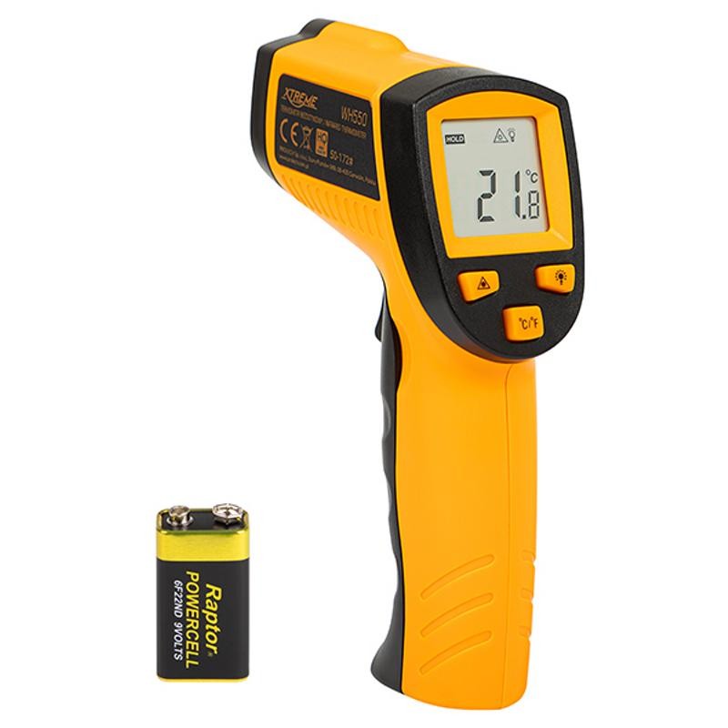 Infrapunalämpömittari Laserilla -50°C...+550°C | LCD