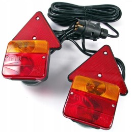 Peräkärryn takavalosarja heijastinkolmioilla | 7-napainen | 6,5 m kaapeli