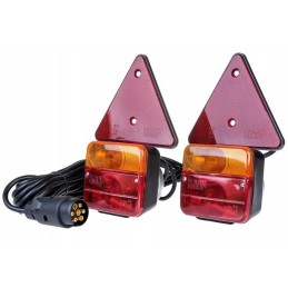 Peräkärryn takavalosarja heijastinkolmioilla | 7-napainen | 6,5 m kaapeli