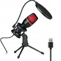 USB-pelimikrofoni jalustalla | Kardioidi | PC & Laptop