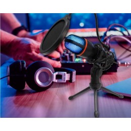 USB-pelimikrofoni jalustalla | Kardioidi | PC & Laptop