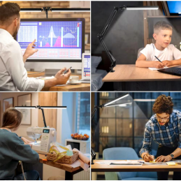 Arkkitehtivalaisin LED 24W | Säädettävä varsi & Puristuskiinnike | 325cm johto