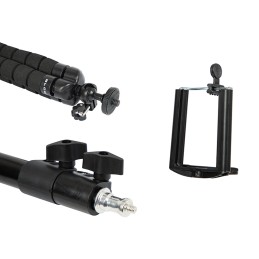 Jalustasetti 2-in-1 | Korkeus 210cm + Flexible | Kaukosäädin