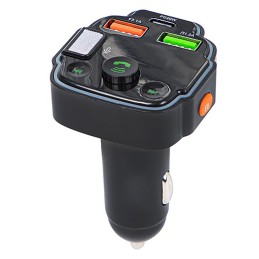 Bluetooth 5.0 FM-lähetin Autoon | QC 3.0 & PD 20W | RGB-valo