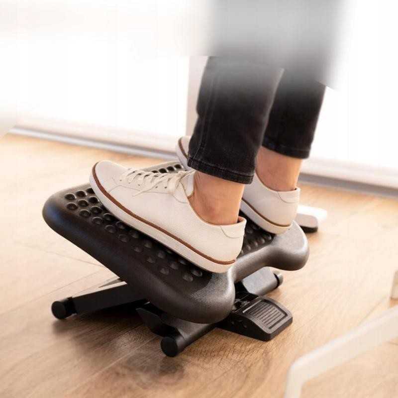 Ergonominen jalkatuki toimistoon | 3 korkeutta | Hierova pinta