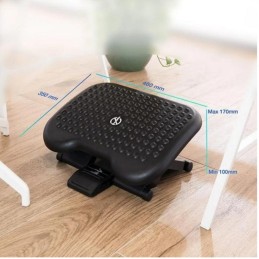 Ergonominen jalkatuki toimistoon | 3 korkeutta | Hierova pinta