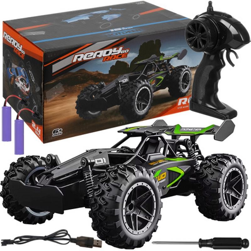 Nopea RC-Maastoauto 1:18 | 15 km/h, Erillisjousitus & 2 Akkua