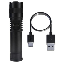 Ladattava LED-taskulamppu USB-C | 110 lm | Kompakti 9,5 cm