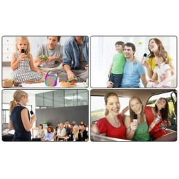 Langaton Karaoke-setti RGB | Bluetooth 5.3 | Äänenmuunnin