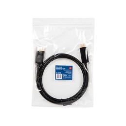 Kaapeli DisplayPort - HDMI 2m | Kullattu liitin ja 3D-tuki