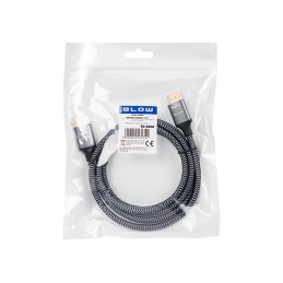 HDMI-kaapeli 8K SILVER 1,5m | Hopeinen punos | 48Gb/s huippunopeus