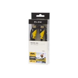 HDMI-kaapeli 2.0 YELLOW 1,5m | Kullattu liitin ja 4K-tuki