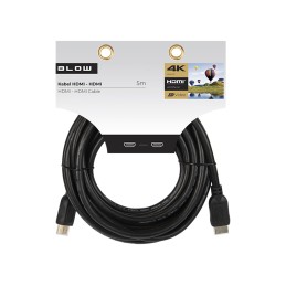 HDMI-kaapeli 1.4 5m | Kullattu liitin | 4K ja 3D tuki