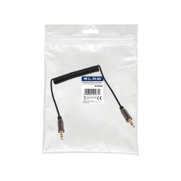 Audiojohto 3,5 mm - 3,5 mm stereoplugi 1 m kierrejohto | Korkealaatuinen liitäntäkaapeli