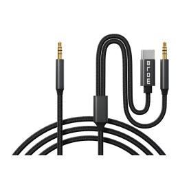 Audiojohto 3,5 mm - USB-C & 3,5 mm | DAC-muunnin ja nylonpunos