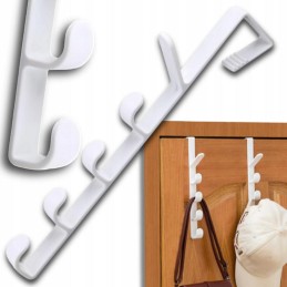 Ovinaulakko 5 koukkua | Valkoinen | Poratonta asennus